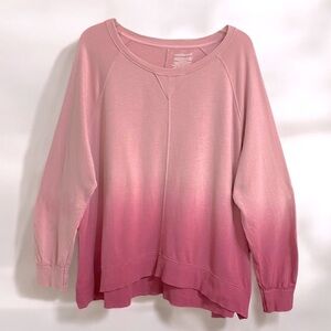 Westbound Pink Dye Dipped Textured Sweatshirt